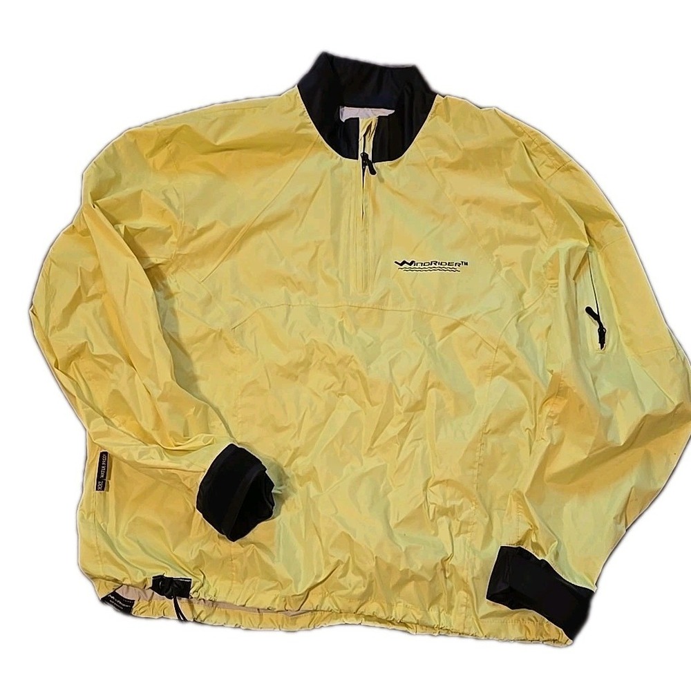 WindRider XXL Waterproof Pullover 1/4 Zip Yellow Black Sailing Fishing Jacket